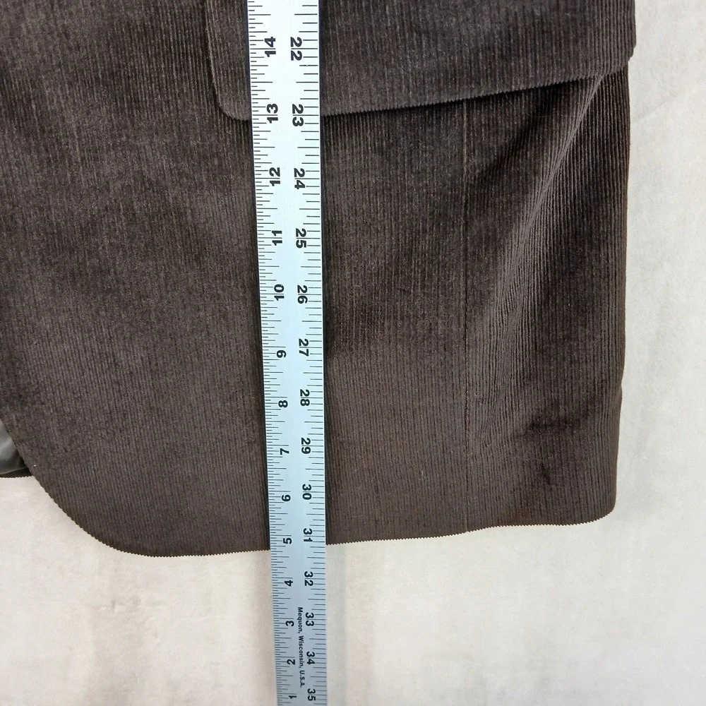 Jos A Bank 40R Mens Blazer Jacket Corduroy Brown 20x31